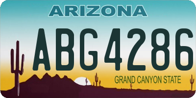 AZ license plate ABG4286