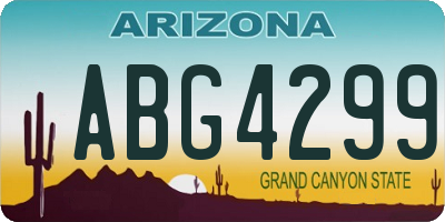 AZ license plate ABG4299