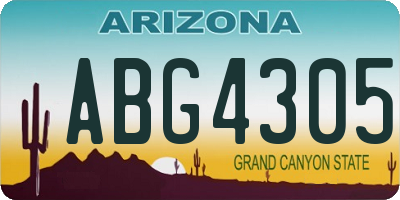 AZ license plate ABG4305