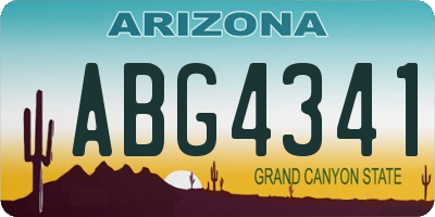 AZ license plate ABG4341