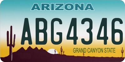 AZ license plate ABG4346