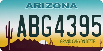 AZ license plate ABG4395