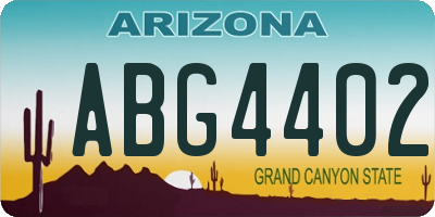 AZ license plate ABG4402
