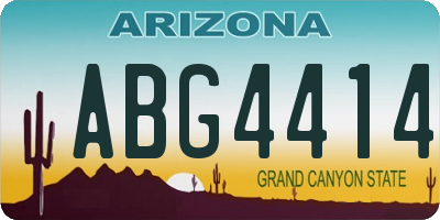 AZ license plate ABG4414