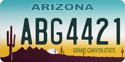 AZ license plate ABG4421