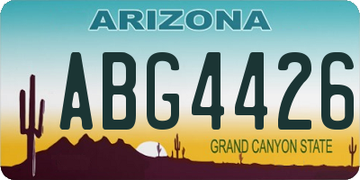 AZ license plate ABG4426