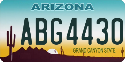 AZ license plate ABG4430