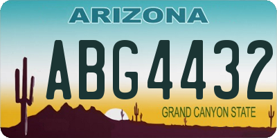 AZ license plate ABG4432