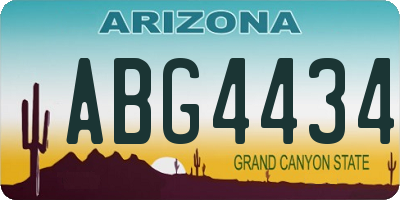 AZ license plate ABG4434