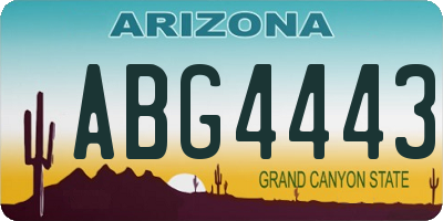 AZ license plate ABG4443