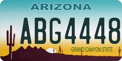 AZ license plate ABG4448