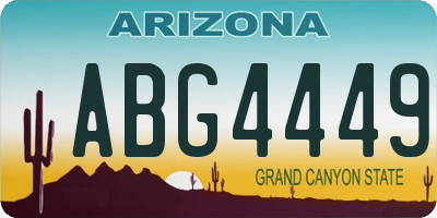 AZ license plate ABG4449