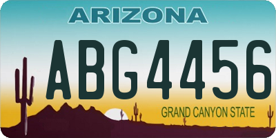 AZ license plate ABG4456