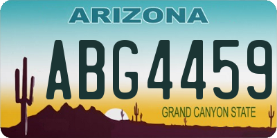 AZ license plate ABG4459