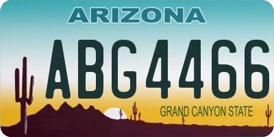 AZ license plate ABG4466