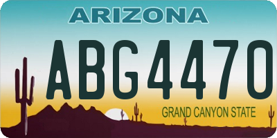 AZ license plate ABG4470