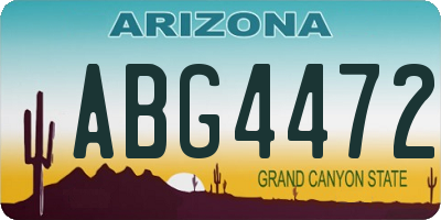 AZ license plate ABG4472