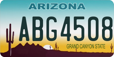AZ license plate ABG4508