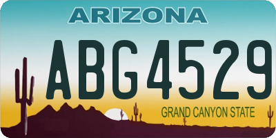 AZ license plate ABG4529