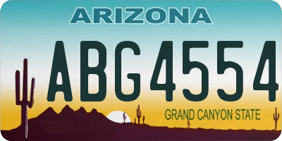 AZ license plate ABG4554