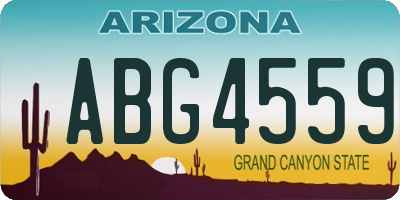 AZ license plate ABG4559