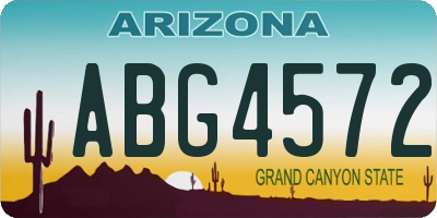 AZ license plate ABG4572