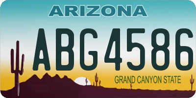 AZ license plate ABG4586