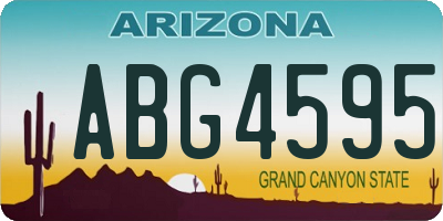 AZ license plate ABG4595