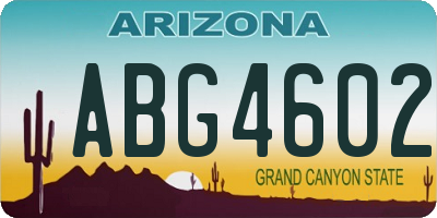 AZ license plate ABG4602