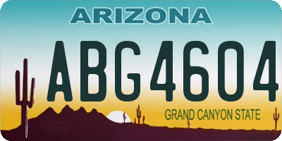 AZ license plate ABG4604