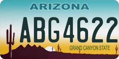 AZ license plate ABG4622