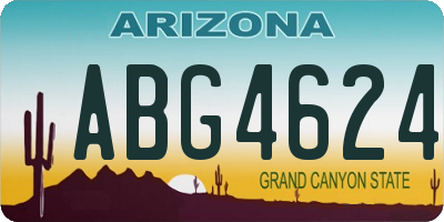 AZ license plate ABG4624