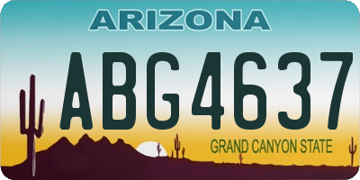AZ license plate ABG4637