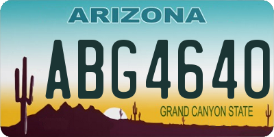 AZ license plate ABG4640