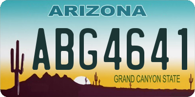 AZ license plate ABG4641