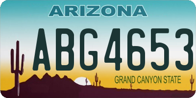 AZ license plate ABG4653