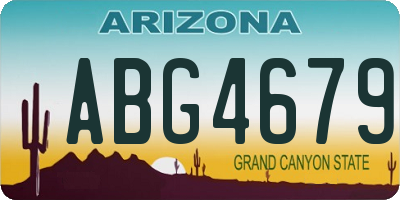 AZ license plate ABG4679