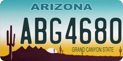 AZ license plate ABG4680