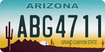 AZ license plate ABG4711