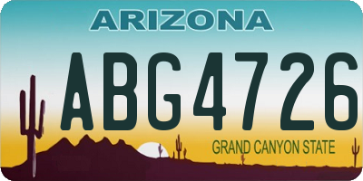 AZ license plate ABG4726