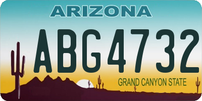 AZ license plate ABG4732