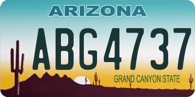 AZ license plate ABG4737