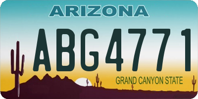 AZ license plate ABG4771