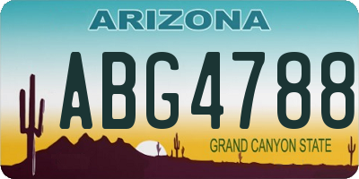 AZ license plate ABG4788