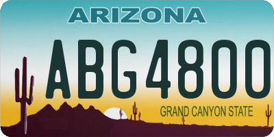 AZ license plate ABG4800