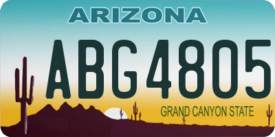 AZ license plate ABG4805