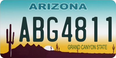 AZ license plate ABG4811