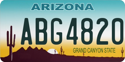AZ license plate ABG4820