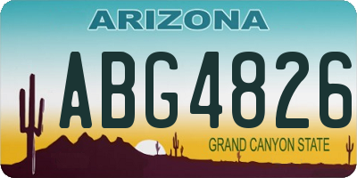 AZ license plate ABG4826