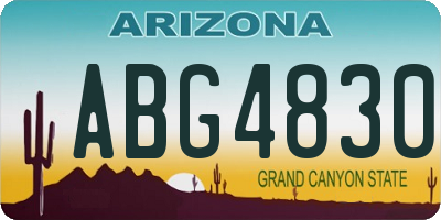 AZ license plate ABG4830